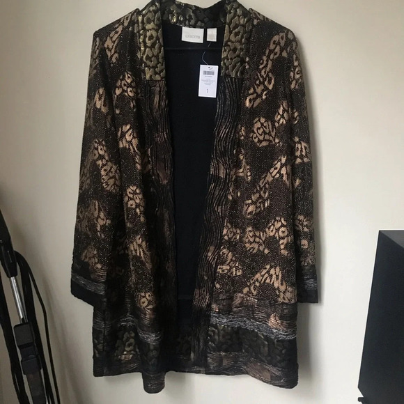 NWT Chico’s Animal Print Duster, size 1 - Picture 2 of 7